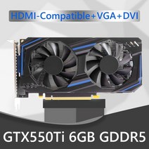 그래픽 카드 gtx550ti 2gb 4gb 6gb 컴퓨터 192bit gddr5 nvidia pci-e 2.0 hdmi 호환 1050ti 게임 비디오 카드(냉각 팬 포함), 협력사, gtx550ti 6GB gddr5 a