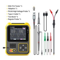 오실로스코프 2 In 1 FNIRSI 디지털 오실로스코프 200kHz 대역폭 트랜지스터 테스터 테스트 툴 PWM 구형파, High Configuration