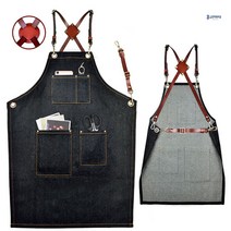 백종원 앞치마 포켓 많은 주방 에이프런 블랙 가죽 X자밴드 주머니 백패커 데님, 옵션8