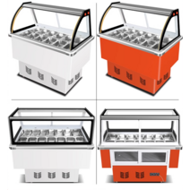 젤라또 백화점 아이스크림 가게 냉동고 쇼케이스, 곡선형 모델 18박스