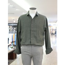 이지오 이지오 이지오 21 S/S 카키 린넨 블렌디드 오버핏 셔츠 LED3SCL010 (P001410679)