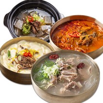 뚝심밥상 일주일 국세트 갈비탕 육개장 소고기해장국 떡국, 왕갈비탕1+육개장1+소고기해장국1+떡국1