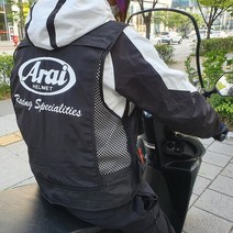 배달대행 여름 조끼 아라이 로고 퀵서비스 용품 오토바이 시재 가방 라이더 카드기 수납, A 블랙-아라이로고, 반사재질인쇄(실버단색인쇄), 01 M