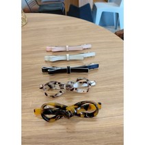 리본 머리핀 성인 헤어핀 셀룰로오스 자동핀 단정한 머리핀