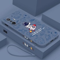 우주 비행사 실리콘 전화 케이스 샤오미 미 11 라이트 5G NE 후면 커버 12s 울트라 12x12s 10 프로 끈이 있, 06 For Mi 11, 11 J-YK000311