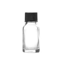 투명 유리병 검정 단마개 10ml