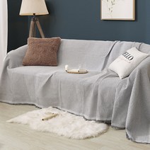 면사 소파 커버 소파 커버 미끄럼 방지 방수 소프트 컴포트 가정용, 50x50CM 침대 옆 탁자, LS 와플밀크커피 - 걸쭉한 타입