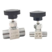 중간밸브 60 Bar 1/8 1/4 3/8 1/2 BSPT Equal Male 304 스테인레스 스틸 차단 니들 밸브, 01 1/8