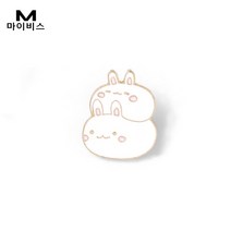MYBYS 러블리 화이트 토끼 여밈 오픈방지 패션 브로치