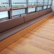 전북 전주 카페 음식점 고깃집 붙박이의자제작 국내제작, 짙은 프레임, DS 111(진한 초코)