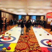 테이블컬링 플로어컬링 셔플보드 미니컬링 컬링보드게임 실내컬링, 스톤 16개 + 10m 트랙 + 브러시2개