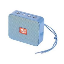 원래 브랜드 TG166 스피커 휴대용 블루투스 무선 사운드 바 야외 HIFI 서브 우퍼 지원 카드 FM 라디오 Aux, Blue