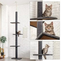 캣타워 고양이 캣폴 S-Lifeeling 고양이 등반 장난감 타워 구조 나무 기둥 선반 다층 플랫폼 초대형, 한개옵션0