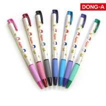 동아 고무그립 미피유성볼펜 0.38mm 낱자루, 그린