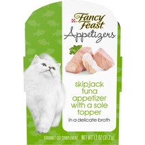 Fancy Feast 팬시 피스트 전채 Skipjack Tuna 솔 토퍼 고양이 치료 1.1-oz 트레이 케이스 10