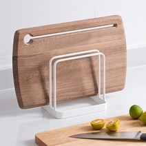 심플 디자인 화이트 스틸 주방 쉐프 도마 식판 스탠드, 단품, 단품
