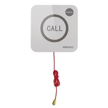 SINGCALL 무선 호출 시스템 큰 터치식 두 키 방수 SOS 호출기 노인을 위한 풀 코드가 있는 APE520C, 없음