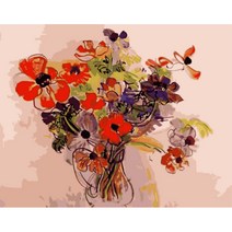 모모픽스페인팅 DIY 명화 그리기 40x50cm, 라울뒤피 아네모네