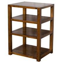 사운드바 낮은거실장 원목 오디오랙 콘솔 엠프 선반, 수입 오크 80 하이 3층 바니시 컬러