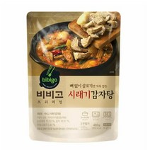 CJ더마켓 간편식 즉석식품 국레시피 탑티어 비비고 시래기 감자탕 국 탕 찌개 밀키트 460G, 7개