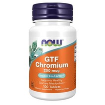 나우푸드 GTF Chromium 크롬 200mcg 100정 캡슐 영양제 NOW Foods 2통