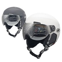 [보드거북이보호대] V-02G 스키 스노우보드 탈부착 고글 헬멧, 퓨전고글 BK_M