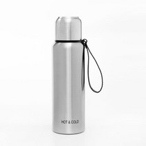 스텐 거름망 이중진공 차우림 보온병 1L 실버