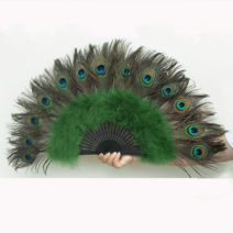 대형 부채 무용 공작새 찻집, 올리브가공꼬리, 1개