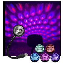 싸이키조명 나이트 노래방 클럽 파티 조명 usb 디스코 무대 사운드 센서 볼 램프 led 프로젝터 자동차 침실 장식 생일 선물 무대, USB 7 컬러 라이트, ios에 usb