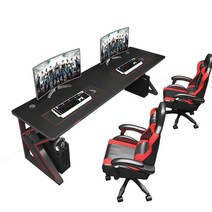 2인용 컴퓨터 게이밍 책상 카페 pc방 테이블, 2인 테이블(핑크) 240x60x75