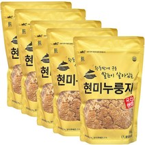 엄마사랑 황동판에 구운 쌀눈이 살아있는 현미 누룽지 500g, 5개