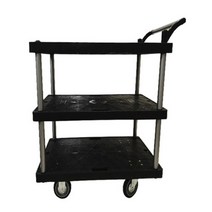 플라스틱 알루미늄 3단대차-검정 신원산업 운반카트, 소형, 1개