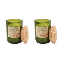 Paddywax Eco Green Candle 패디왁스 에코 그린 글래스 100%소이 왁스 캔들 만다린 라벤더 227g 2팩