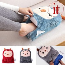 USB 발난로 슬리퍼 발열 쿠션 패드 온열 실내화, 그레이