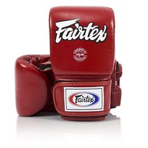 Fairtex 무에타이 백 장갑 TGO3 - 슈퍼 스파링 백 장갑 - 오픈 엄지 - 핑크/블랙 XL, TGO3 - Red