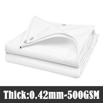 방수 타포린 튼튼한 PVC 캔버스 코팅 배너 야외 캠핑 텐트 퍼골라 타포린 자외선 차단 트럭 캐노피 방수타포린백 방수천막 방수타포린백특대형 갑바 방수타포린가방 가빠 방수타포, 31.White-500G - 1.9x1.4m