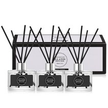 일라토스 실내 디퓨저 200ml x 3p + 섬유스틱15p 세트, 머스크 플라워 향