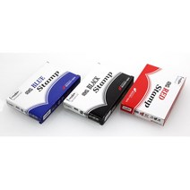 3가지종류 케이스 사각형 스템프 패드 잉크 도장 인주, 1개