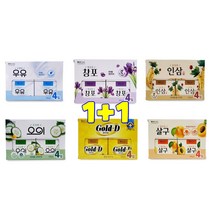 댕이몰 1+1 동산 6가지 !! 비누세뚜 4개입 - 오이 우유 살구 창포 인삼 골드디, 창포+창포
