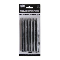 전문가용 우드리스 흑연 숯 연필 6 개 세트 HB 2H 2B 4B 6B 8B 아티스트 아트 스케치 드로잉 문구 용품, 6Pcs Graphite Pencil