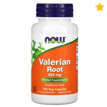 나우푸드 발레리안 루트 500mg 100정 Now Valerian Root, 1개, 기본, 100캡슐