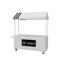 붕어빵마차 노점 매대 플리마켓 떡볶이 포장 호두과자, 흰색 100x60x200