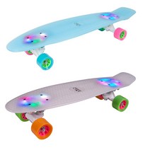 Hudora Penny Board (22인치 27인치 휴도라 pennyboard 페니보드 크루져 크루저 스케이트보드 키즈 어린이 초등학생 성인 크리스마스 생일 선물), 멀티컬러 (22인치)