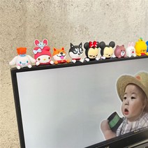 인테리어 인형소품 10p세트 모니터걸이 모니터 인형 장식품 선반장식 피규어 장식품 미니 캐릭터