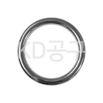 기타 스텐 라운드링 6mm 스테인레스 용접 고리 O 오링 원형 공예용 가죽 끈 케이디공구 KD09, 1개, 내경 25mm