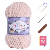 마마니트 벨루토실 쁘띠목도리 diy세트, 310 라이트베이지+부자재