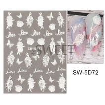 1 pc 디자인 손톱 장식 네일 접착제 손톱 장식 슬라이더 접착제 네일 데칼 SASW5D, SW5D72