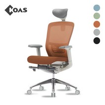 에르체 메쉬의자 헤드 (오렌지) OSCH0800HAA, 등판 그레이+좌방석 패브릭
