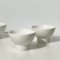 본차이나 순백 도자기 막걸리잔 요거트볼, 2개세트, 1세트