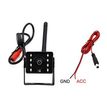 차량와이파이 무선 wifi 반전 후면보기 카메라 트럭 트레일러 트럭 rv 캠핑카 충격 방지 방수 170 ° 광각 야간 투시경 9, 검은색